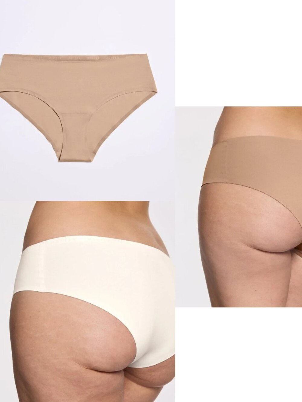 3x Pepper bikini underwear, XL, 1x white & 2x brown